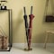 Vintiquewise Gold Round Vertical Design Umbrella Holder Stand for Indoor and Outdoor with Drip Water Tray QI004470 - alternate 4
